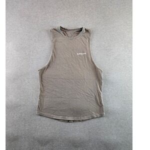 Alphalete Tank Top‎ Mens Small Beige Performance Fit Athletic Gym Sleeveless